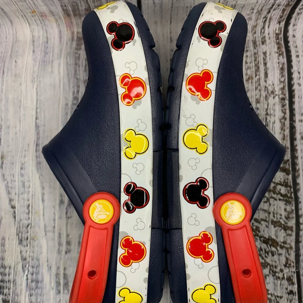 CROCS Navy Red Yellow Mickey Accent Clog